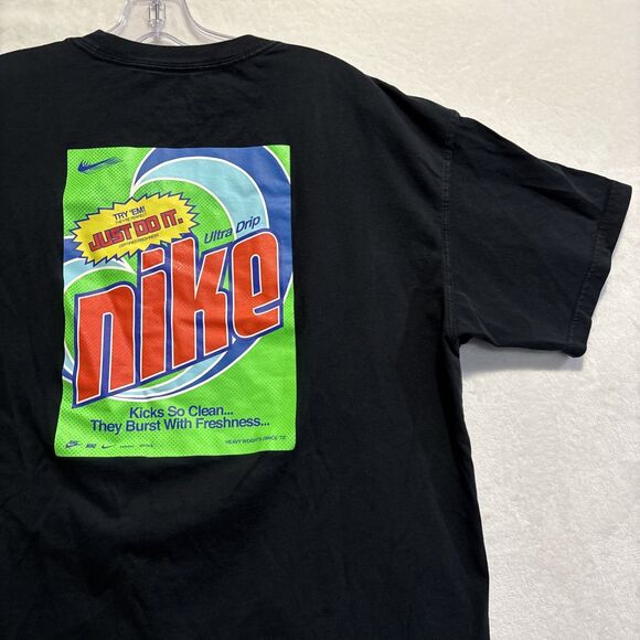 Nike Ultra Drip Tee T Shirt Detergent Graphic Short Sleeve Black Men's Large - Picture 9 of 13